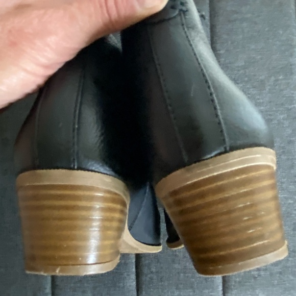 Circus by Sam Edelman Black Heidi Faux Leather Casual Office Ankle Boots-Sz-6 - Picture 9 of 13